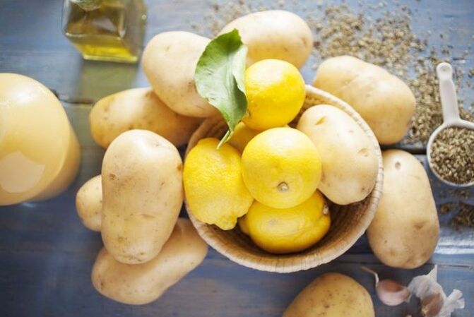Limón y papas